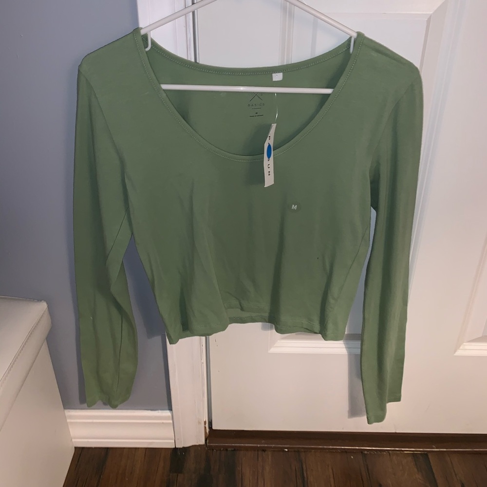 Pacsun Long Sleeve Crop Shirt